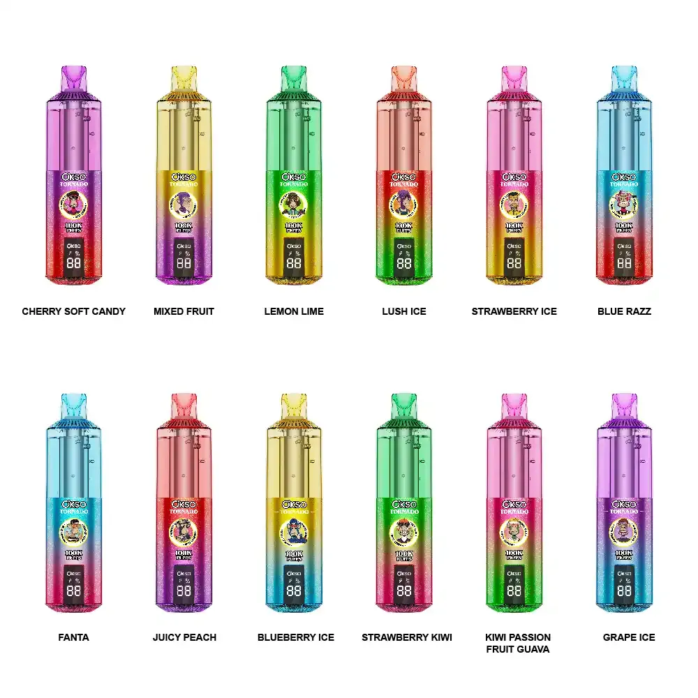 imgi 160 Eupuffer Shop OKSO Tornado 100K Puffs Disposable Vape Flavors Vivivapes Buy OKSO Tornado 100k Puffs Vape Online | Free Shipping EU