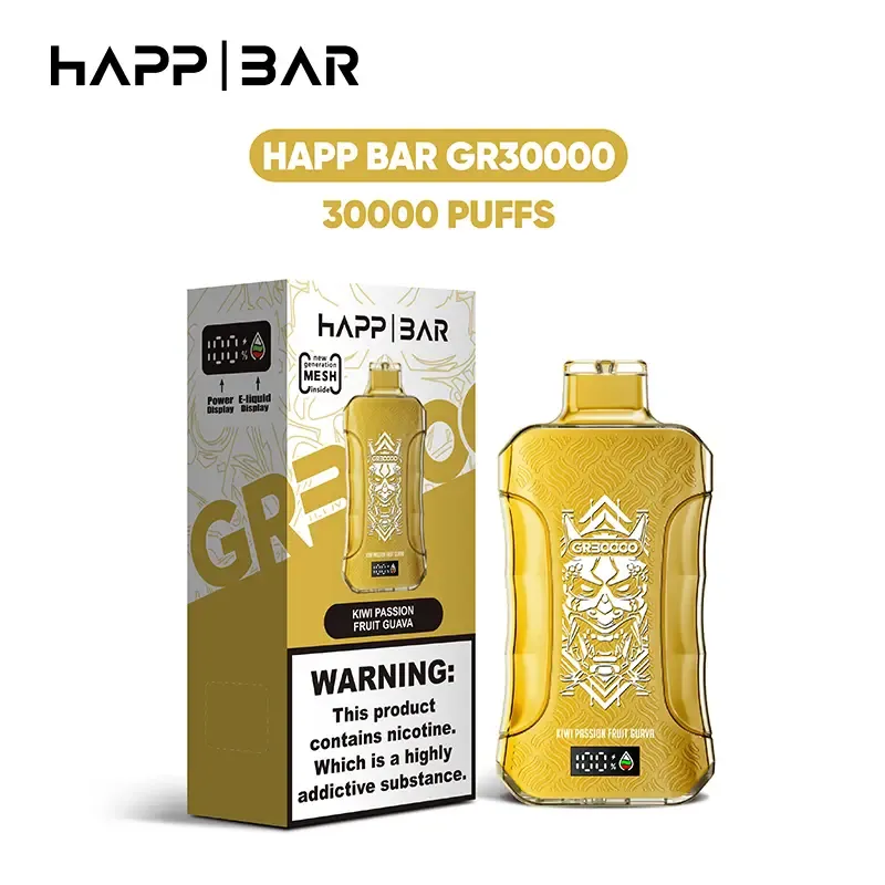 Happ Bar GR30000 30K Disposable Vape | 30ml E-Liquid | 5% & 2% Nicotine Options | Rechargeable Type-C