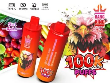 Bang King Triple 100000 Puffs 10k Disposable Vape | 54ml 3-Flavor System | 0%-5% Nicotine