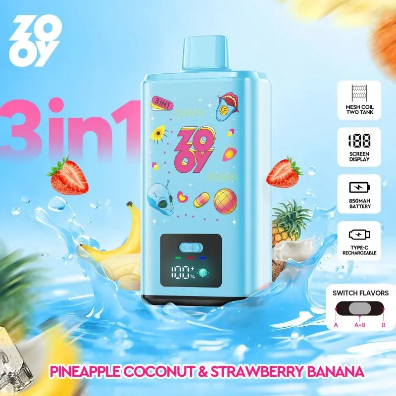 ZOOY 150K smart display disposable vape with digital screen