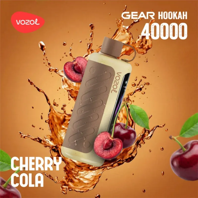 Close up of premium leather finish on Vozol Gear Hookah 40K device