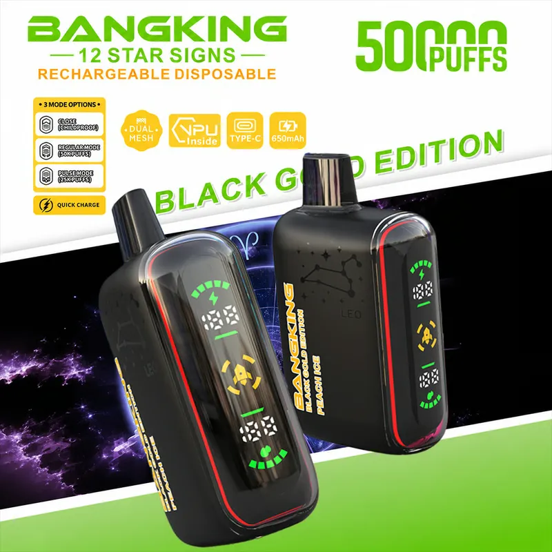 imgi 17 sleekvape Bang King 12 Star Signs 50K puffs peach ice Vivivapes Bang King Pulse 50k single device net weight 85g