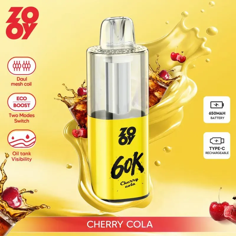 ZOOY vape with adjustable airflow and Type C charging