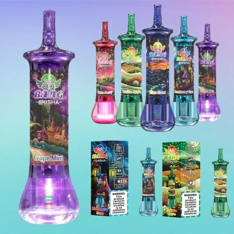 QQ Bang 500k Shisha 3 Mode Hookah Disposable Vape front view showing sleek body design.