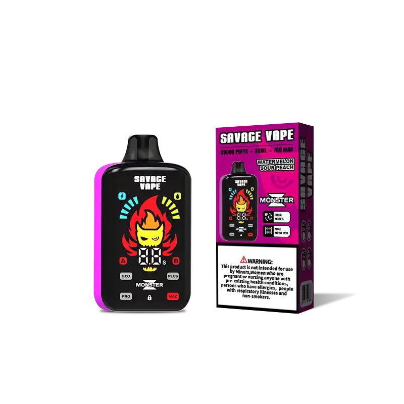 SAVAGE MONSTER 30k Z 30000 Puffs Disposable Vape | Dual Mesh Coil, 700mAh Four Modes, 0 20 30 50mg nic