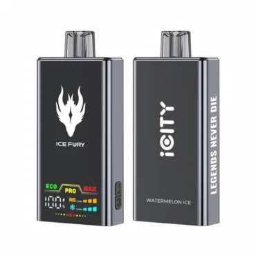 Infographic displaying Icity Ice Fury dimensions 48mm by 19.5mm by 104.2mm and 85.91g weight