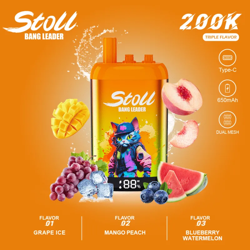 imgi 21 bang leader stoll 200k puffs Vivivapes Size comparison of Bang Leader Stoll 200k puffs next to other popular disposable vapes.