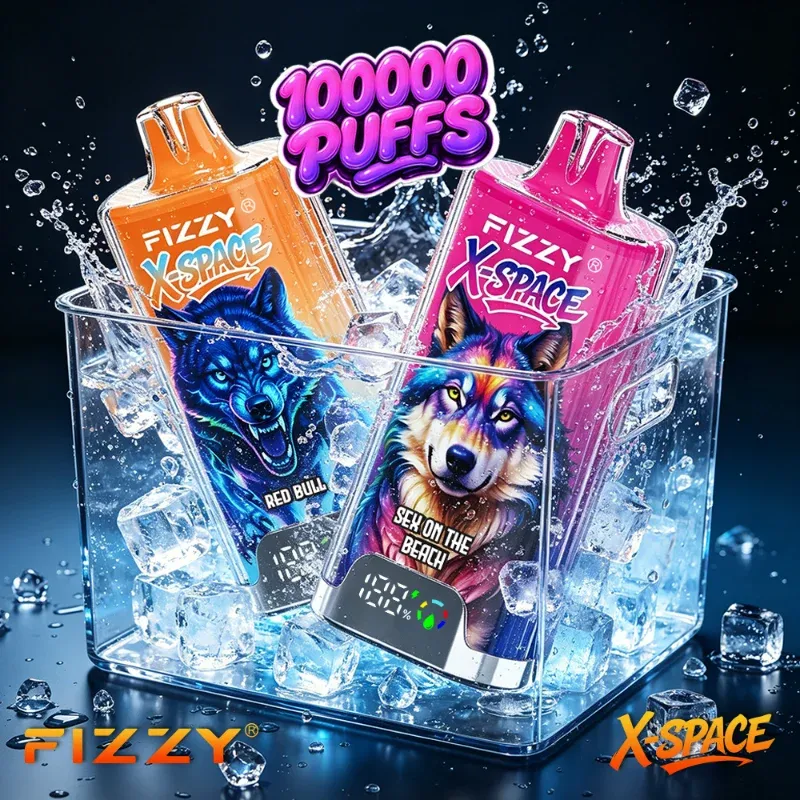 imgi 23 Fizzy X Space 100K 100000 Puffs Vape 1 Vivivapes Smart LED Display on Fizzy X SPACE showing e-juice and battery levels