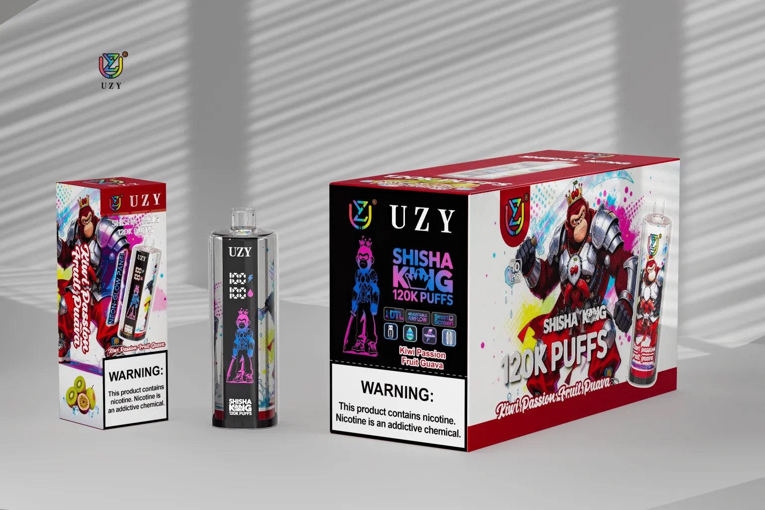 UZY SHISHA HOOKAH KING 120k Crystal design shisha vape with LED screen