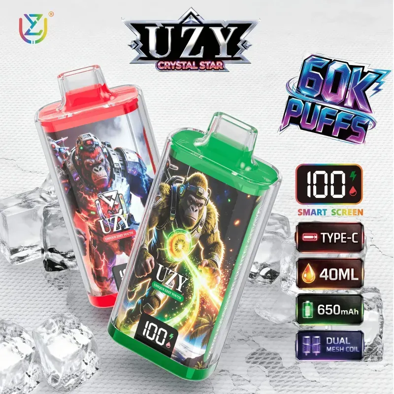 40ml real e-liquid capacity UZY Crystal Star 60000 disposable