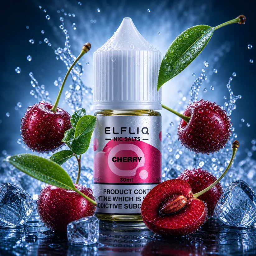 Liquid Elfliq by Elfbar 30ml 50mg ingredients label with 50VG/50PG ratio displayed