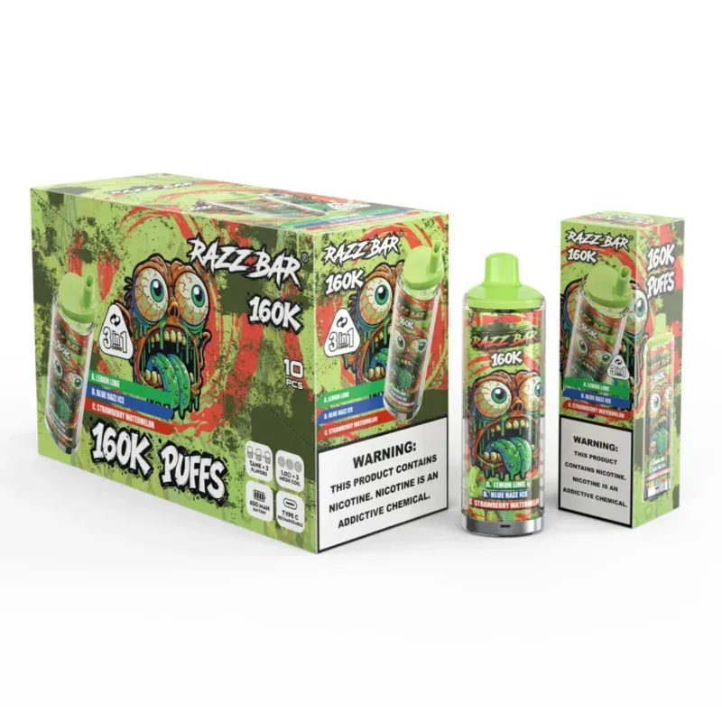 imgi 32 Razz Bar 160000 160K Puffs Disposable Vape Lemon lime Blue Razz ice Strawberry watermelon 800x800 1 Vivivapes Razz Bar 160000 wholesale distributor fast shipping