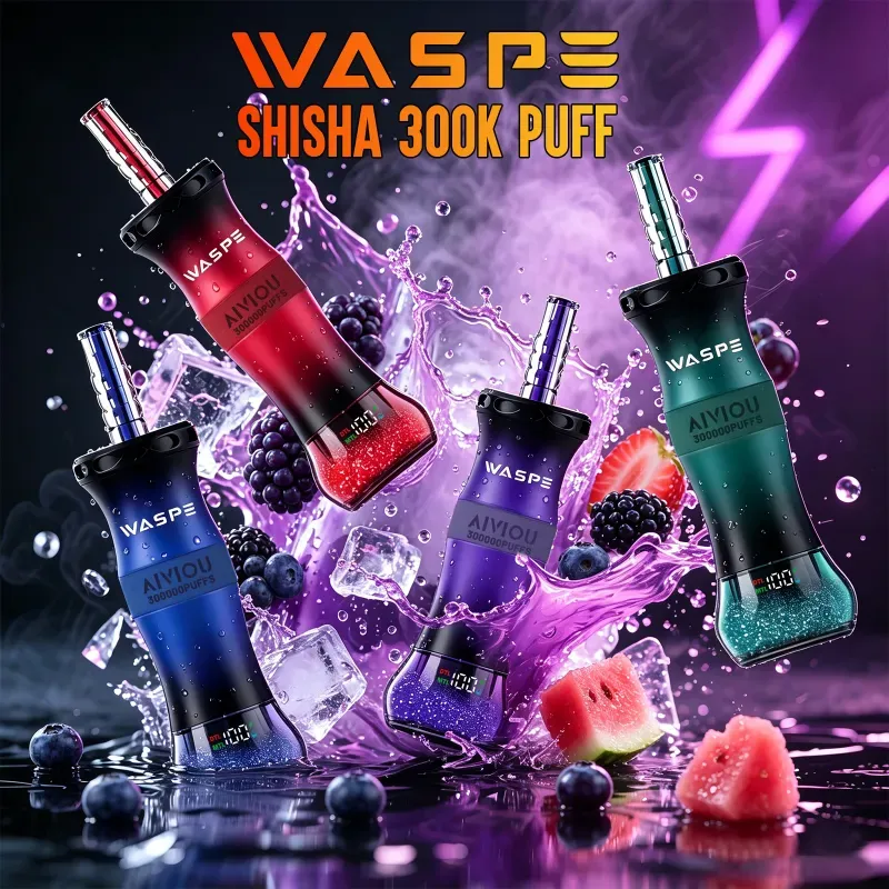 WASPE Shisha Hookah 300K disposable vape device with 300000 puffs available in Europe