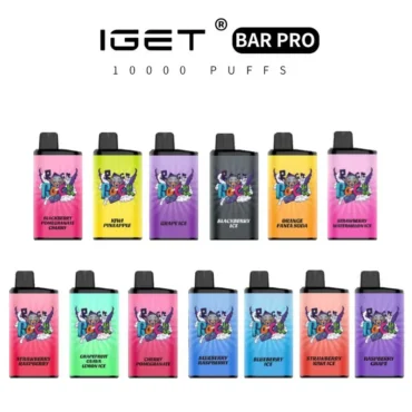 Close-up details of the ergonomic mouthpiece on the IGET Bar Pro 10000 puffs vape