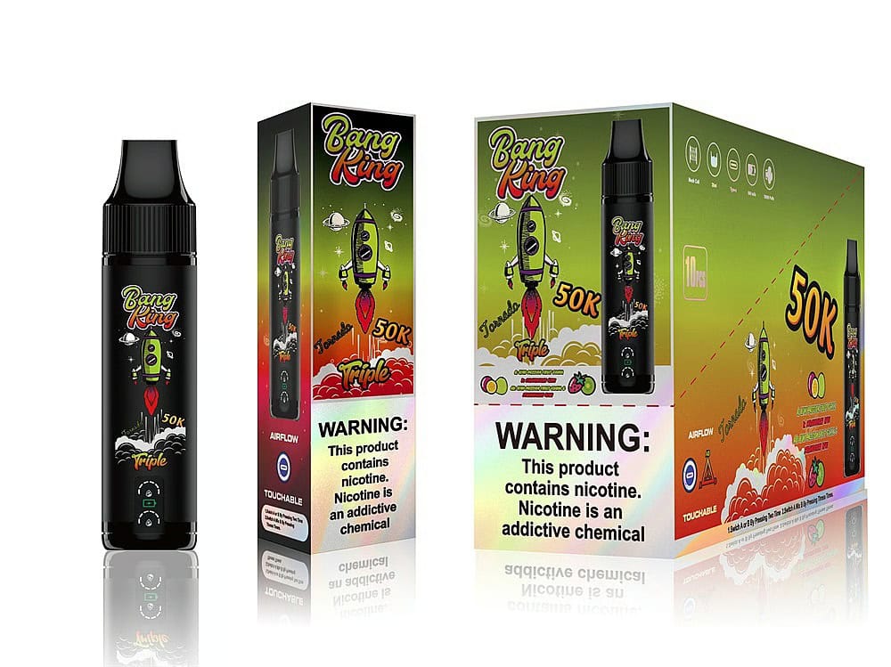 Bang King Triple 50k 50000 Puff Vape bangking - Rechargeable 3 in 1 Flavors 35mL Original Rechargeable Disposable Vape