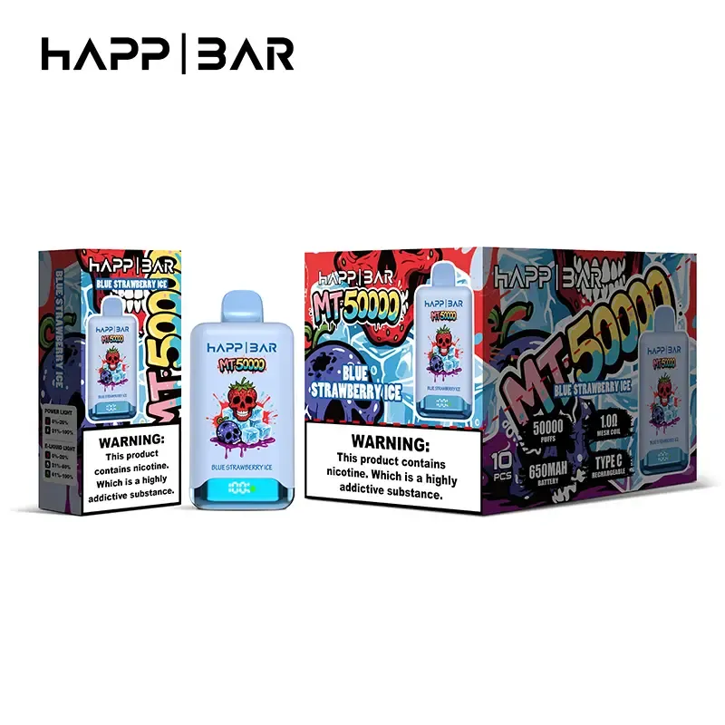 Wholesale Happ Bar MT50000 Puffs Disposable Vape - 650mAh Battery, Type-C Rechargeable, 2%/5% Nicotine, 1.0Ω