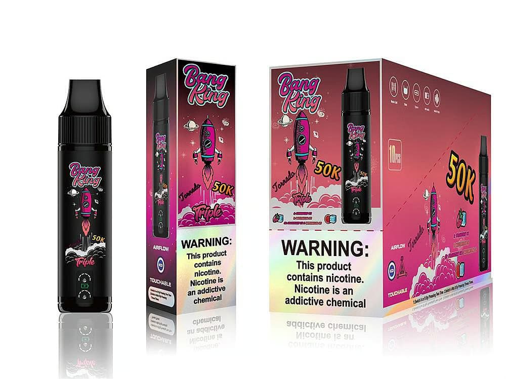 Bang King Triple 50k 50000 Puff Vape bangking - Rechargeable 3 in 1 Flavors 35mL Original Rechargeable Disposable Vape