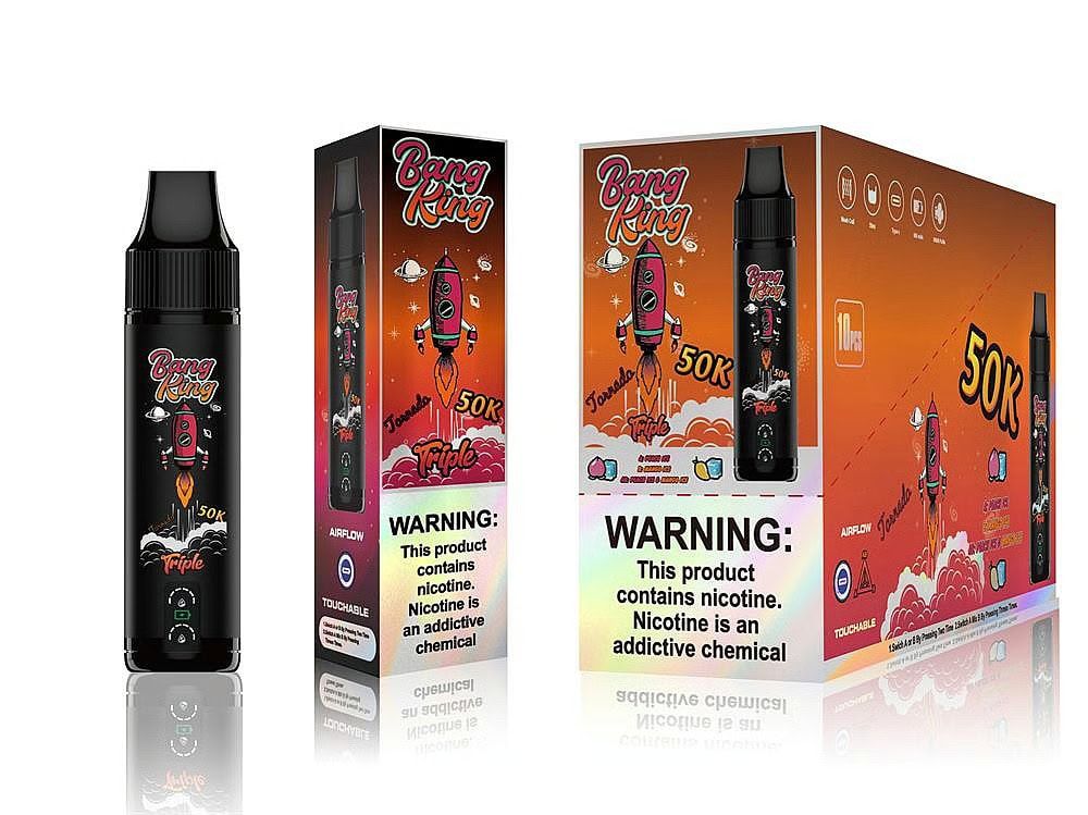 Bang King Triple 50k 50000 Puff Vape bangking - Rechargeable 3 in 1 Flavors 35mL Original Rechargeable Disposable Vape