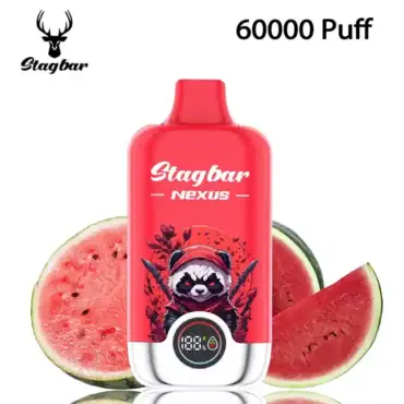 Stagbar Nexus 60000 60k Puffs Vape: 50ML E-Liquid, 2%/5% Nicotine, 850mAh Rechargeable Battery, 0.9Ω Mesh Coil & LED Display