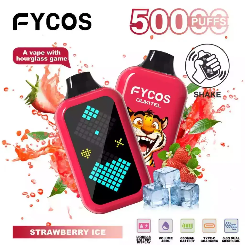 FYCOS Player 50K Puffs Hourglass Vape Bar - Dual Mesh Coil & LED Display