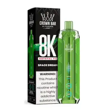 AL FAKHER 8K CRYSTAL V2 - 12000 Puffs 18ml Mesh Coil MTL/DTL LED Display