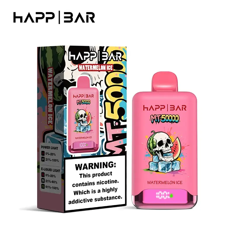 imgi 41 Happ Bar MT50000 Disposable Vape Watermelon Happ Bar MT50000 50k Puff Disposable Vape Wholesale 2% 5% Nicotine 650mAh Rechargeable