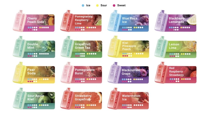 Complete flavor collection lineup of the highpuff ELFBAR BC45000 series.