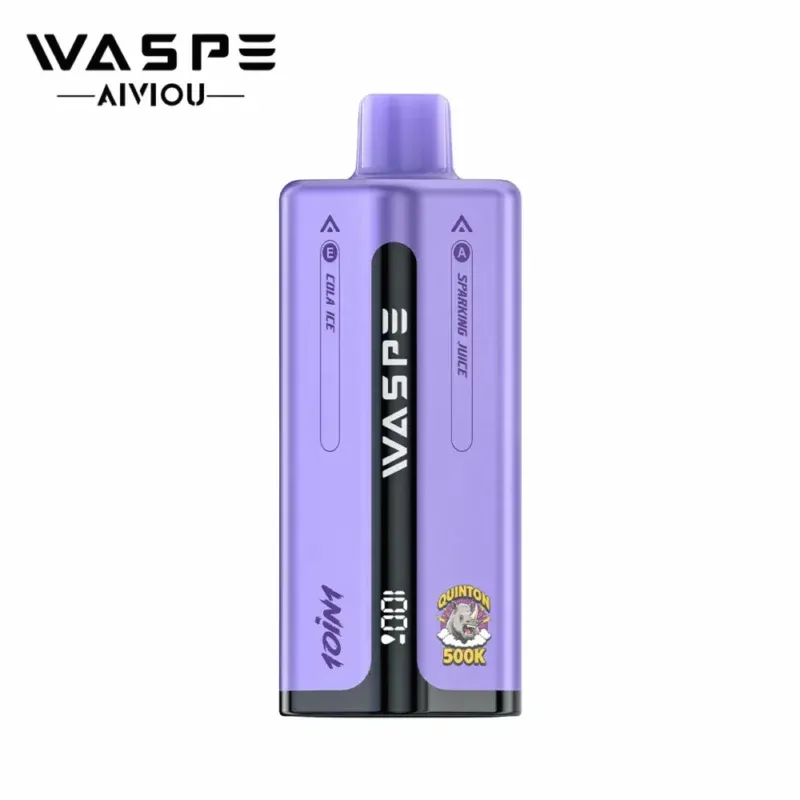 imgi 43 WASPE 10 in 1 Quinton 500K Sparking Juice Grape Ice Orange Soda Mixed Berries Cola Ice 3 800x800 1 Vivivapes Flavor switching system on WASPE 10 in 1 Quinton 500K vape showing 10 taste choices