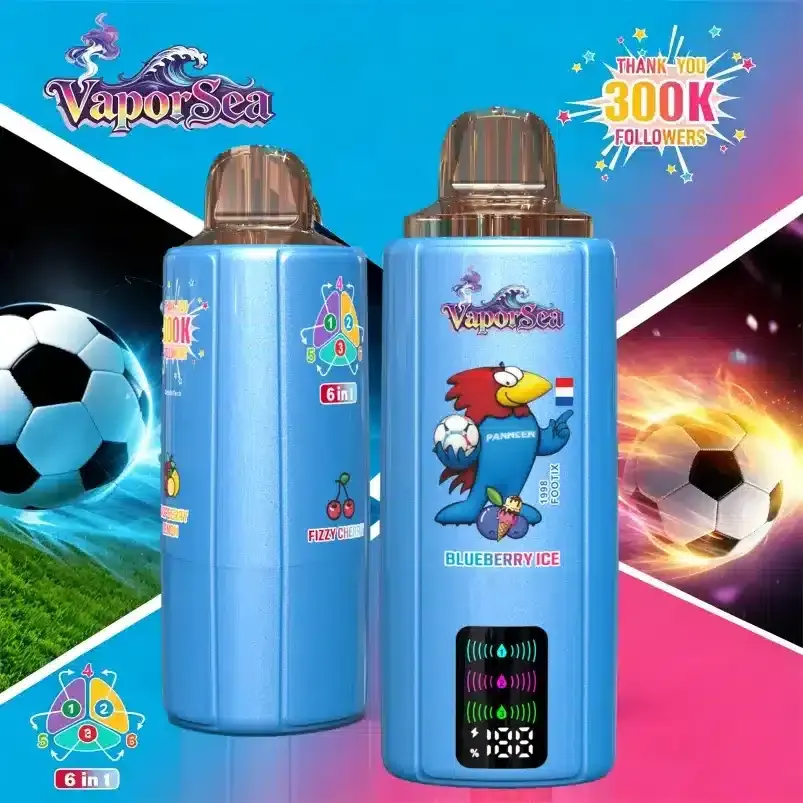 Vaporsea 300,000 puffs vape featuring 0.6 ohm triple mesh coil tech