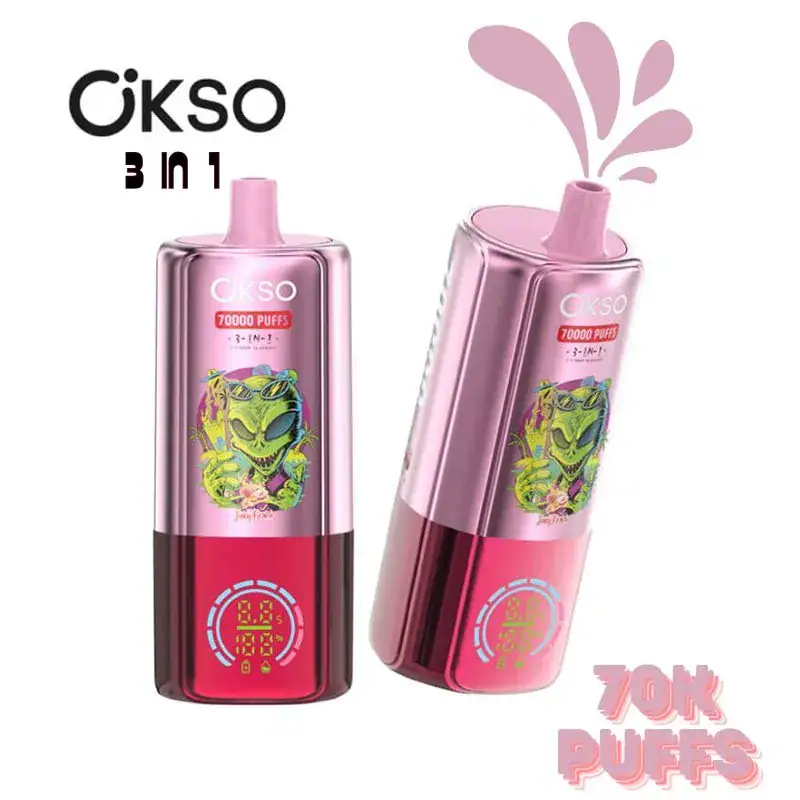 OKSO 3in1 70k Disposable Vape - 70000 Puffs | 48ml Prefilled E-Liquid & Mesh Coil