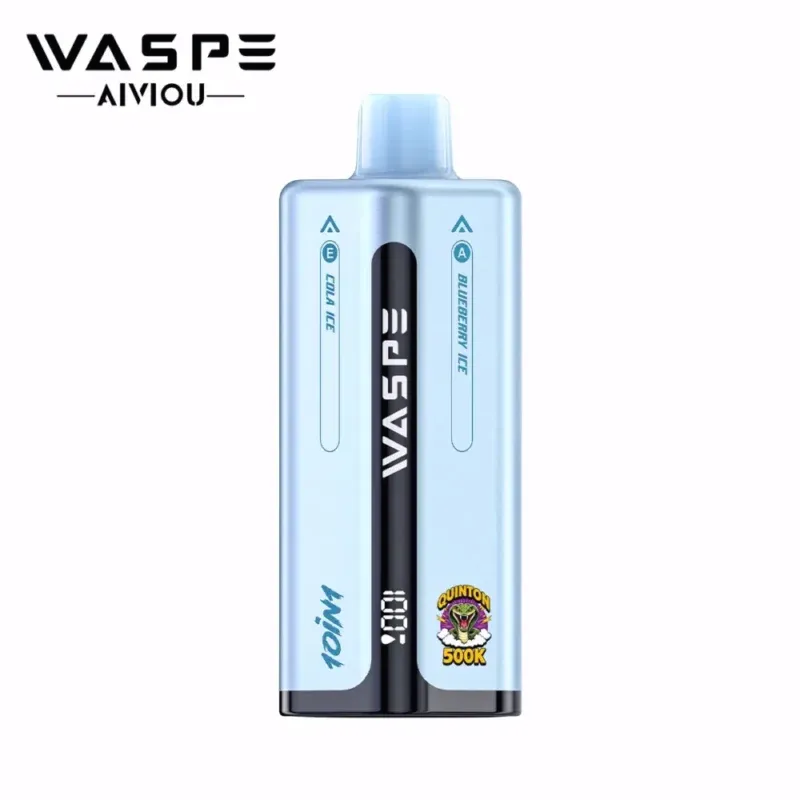 imgi 50 WASPE 10 in 1 Quinton 500K Blueberry Ice Red Bull Ice Strawberry Watermelon Strawberry Raspberry Cherry Cola Ice 2 800x800 1 Vivivapes 68ml e-liquid storage capacity inside WASPE 10 in 1 Quinton 500K disposable vape