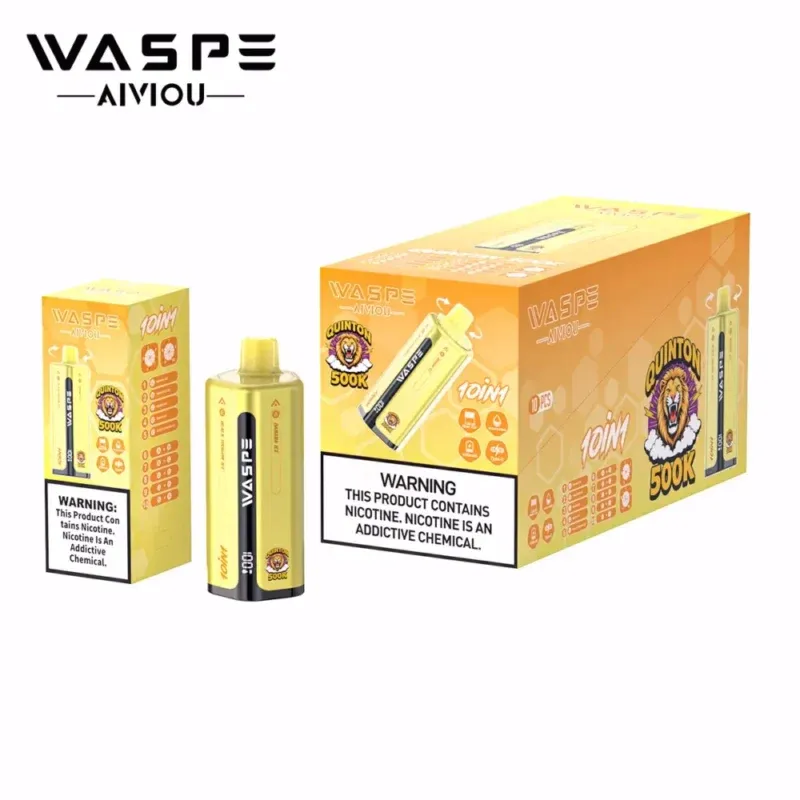 imgi 53 WASPE 10 in 1 Quinton 500K Banana Ice Pineapple Ice Mango Ice Peach Ice Black Dragon Ice 2 800x800 1 Vivivapes 1.0 ohm mesh coil heating structure inside WASPE Quinton 500K vape for smooth flavor