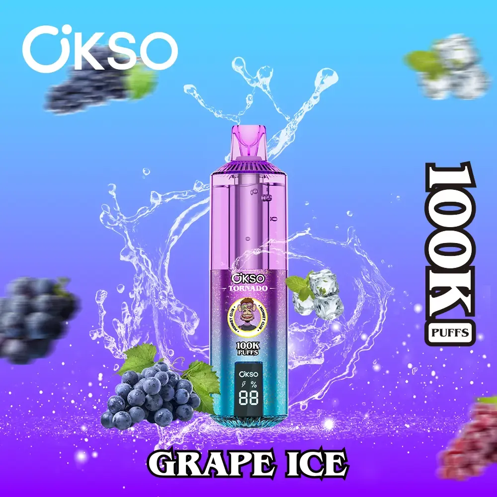 imgi 56 OKSO Tornado 100K Puff Disposable Vape with 0 5 Nicotine Grape Ice Flavor Vivivapes Buy OKSO Tornado 100k Puffs Vape Online | Free Shipping EU