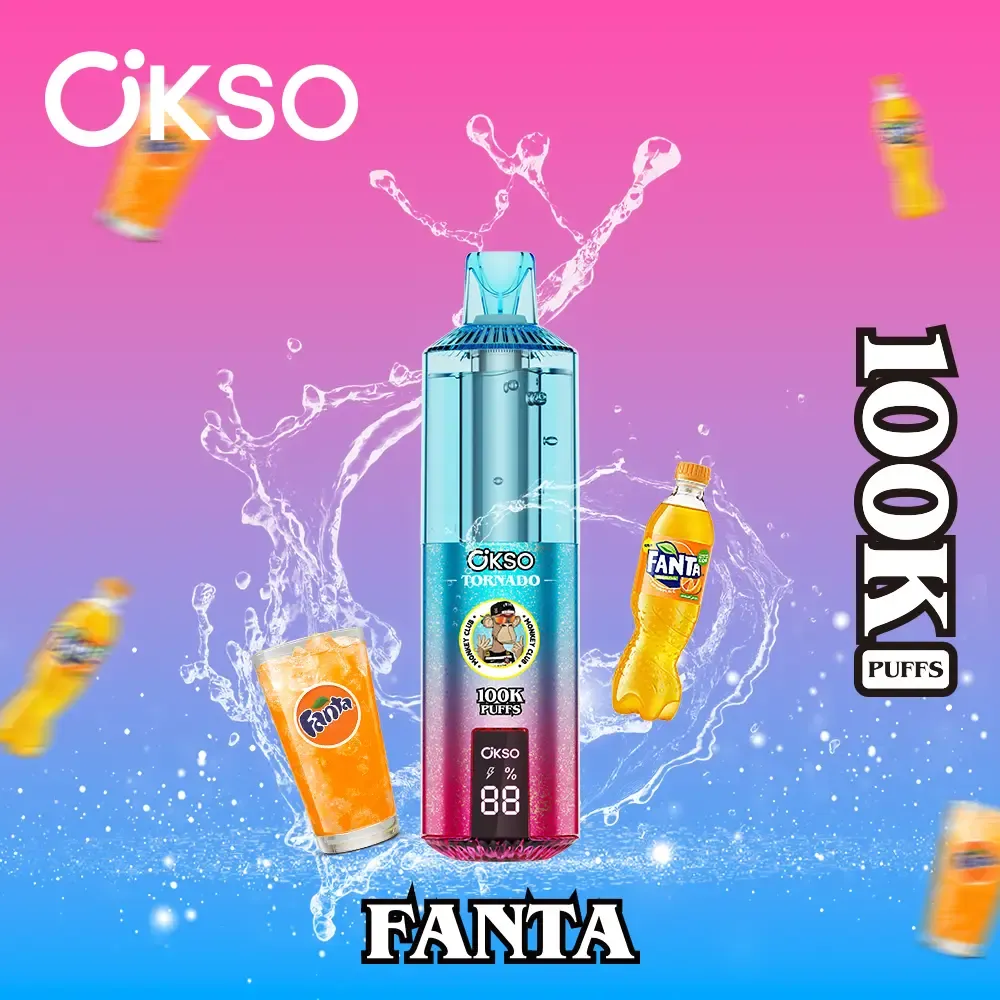 imgi 57 OKSO Tornado 100K Puff Disposable Vape with 0 5 Nicotine Fanta Flavor Vivivapes Buy OKSO Tornado 100k Puffs Vape Online | Free Shipping EU