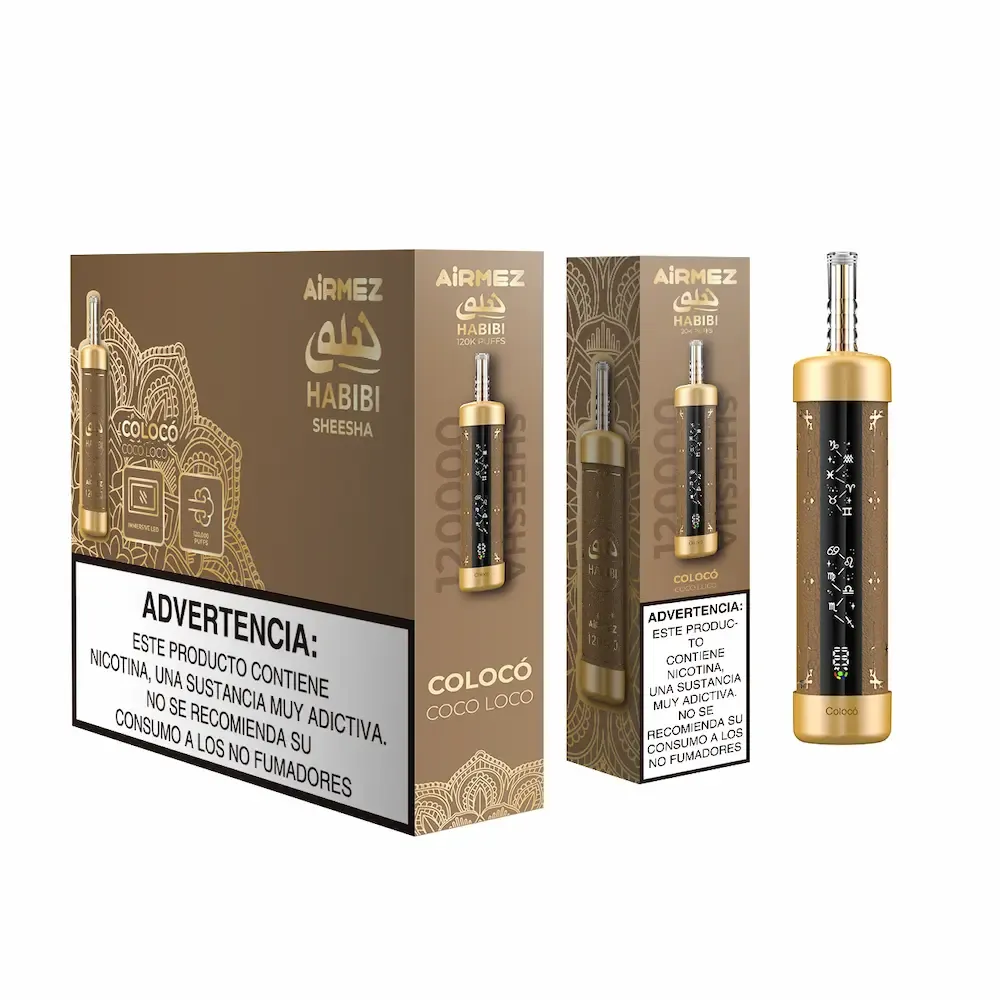imgi 61 airmez habibi 120k coco loco shisha disposable vape Vivivapes 1000mAh Rechargeable USB-C Vape Airmez HABIBI 120K