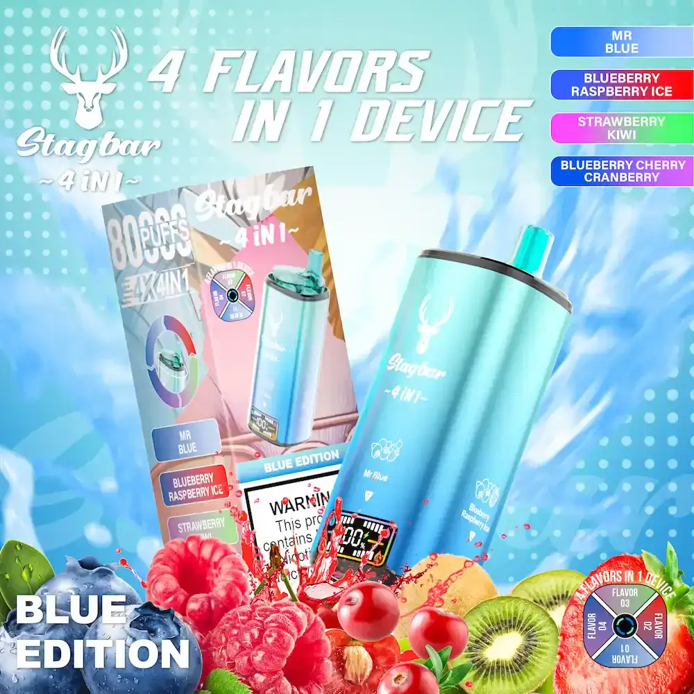 Stag Bar 80000 Puffs 4 flavors mesh coil disposable vape 