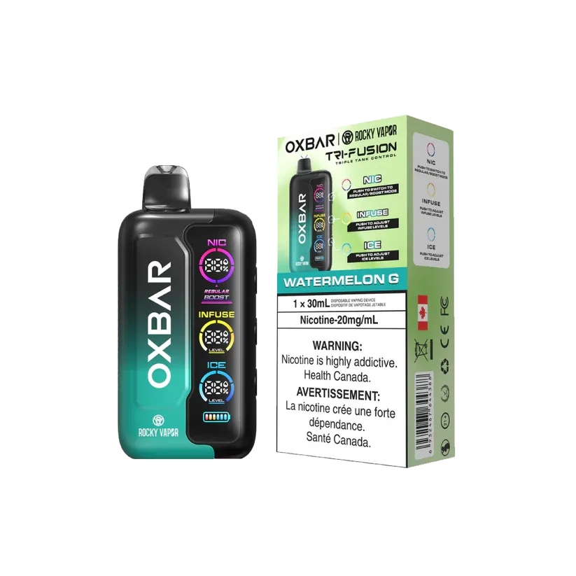 Oxbar 45000 puffs vape featuring innovative triple tank technology