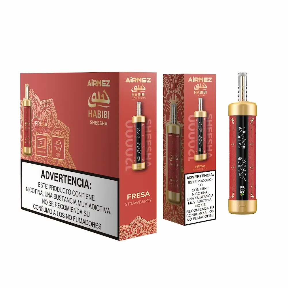 imgi 66 airmez habibi 120k strawberry shisha disposable vape Vivivapes Airmez HABIBI 120K Strawberry Kiwi Disposable Vape