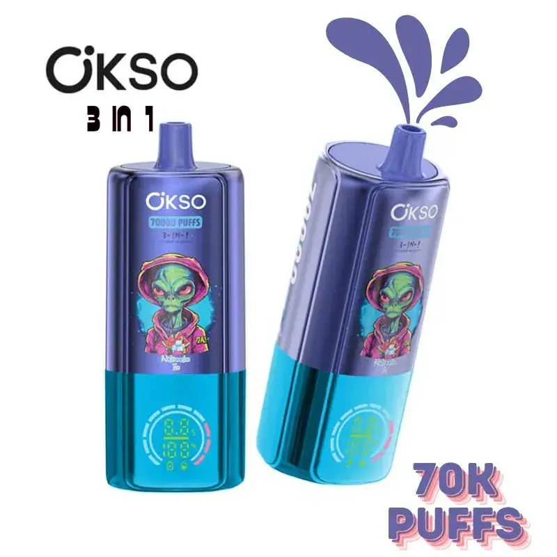 OKSO 3in1 70k Disposable Vape - 70000 Puffs | 48ml Prefilled E-Liquid & Mesh Coil