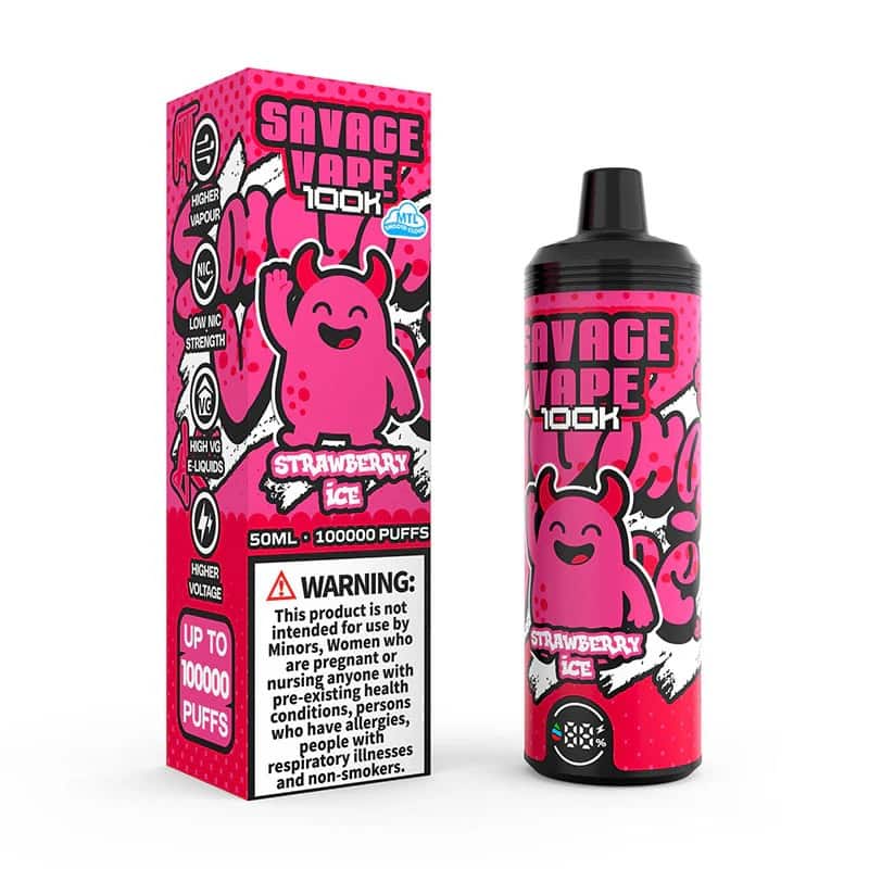 imgi 6 SAVAGEVAPEMTL100K 10 Vivivapes SAVAGE VAPE 100000 Puffs 100k MTL 30mg Nic Salt 1000mAh Disposable Vape Kit