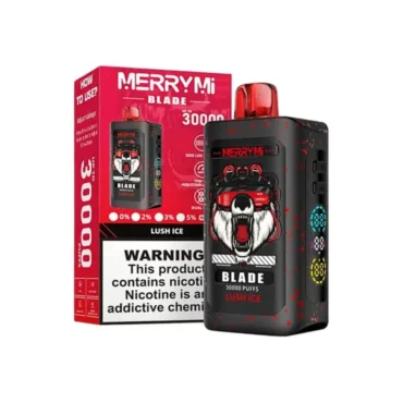 Retail packaging box of Merry Mi Blade 30k puffs ready for wholesale distribution.