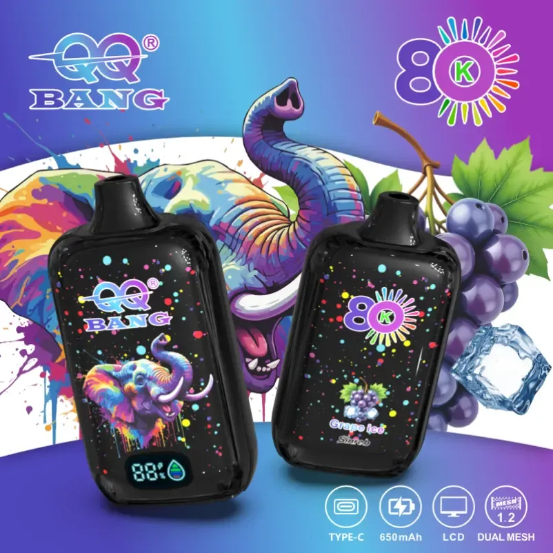 QQ Bang 80000 Puffs disposable vape rechargeable smart screen