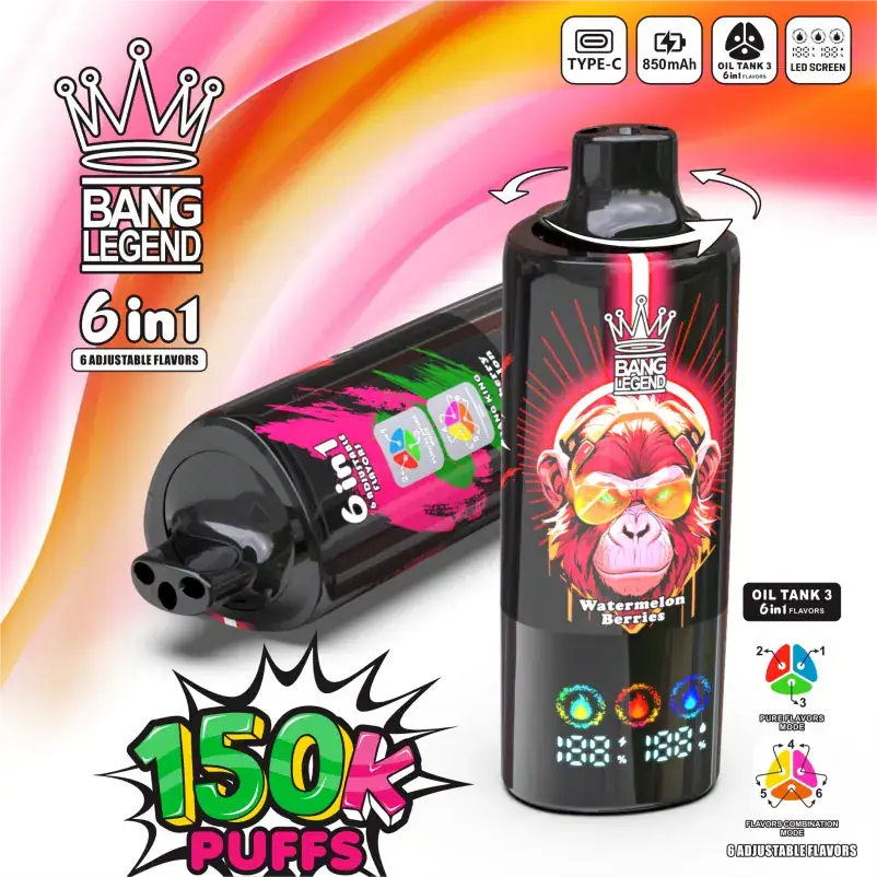 Bang Legend 150K Puffs 6-in-1 Disposable Vape OEM disposable vape