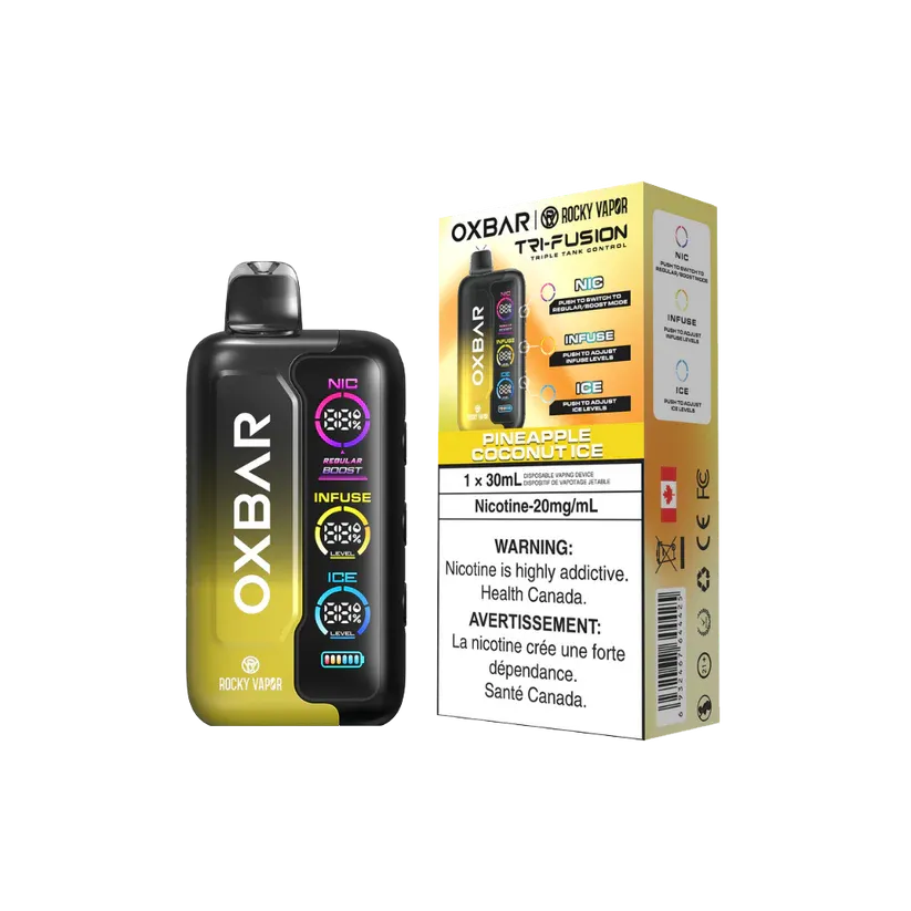imgi 88 Pineapple Coconut Vivivapes Complete Oxbar Tri Fusion flavors list featuring 15 options