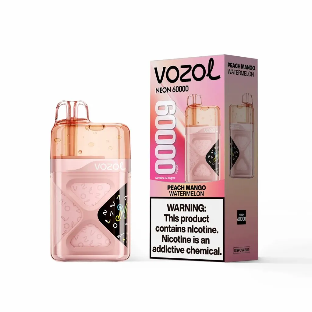imgi 89 Vozol Neon 60000 Puffs Disposable Vape Peach Mango Watermelon 1024x1024 1 Vivivapes Handheld View of Compact Vozol Neon 60000 Tiger Blood Vape Device