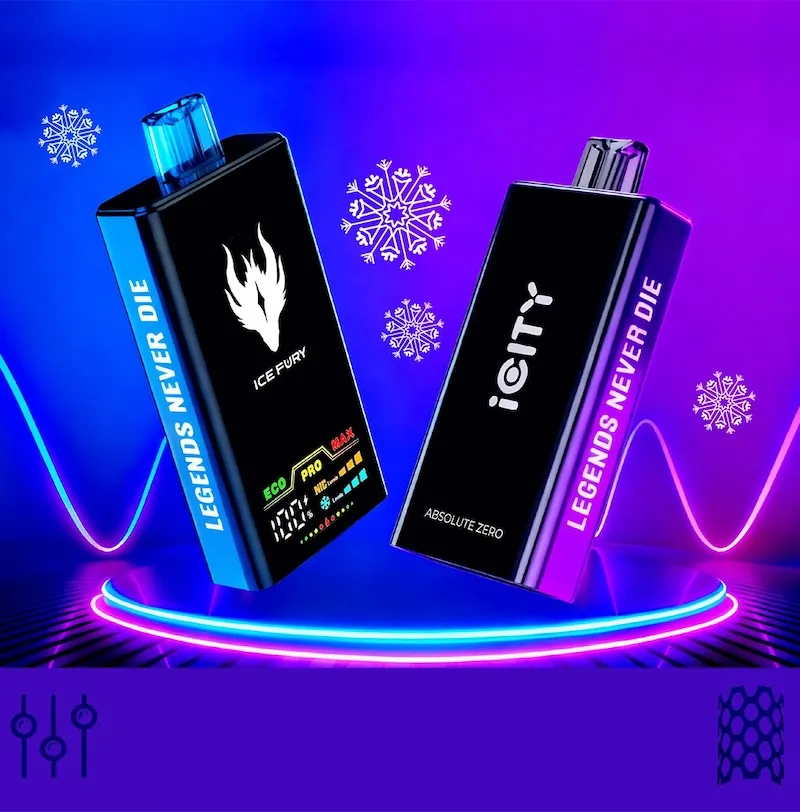 Diagram of Icity Ice Fury X3 Coil Mode with dual mesh 1.0ohm and single mesh 1.6ohm structure