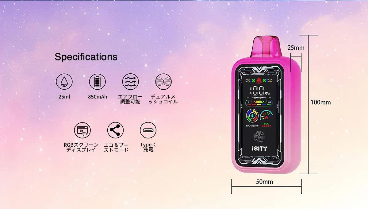Internal schematic of iCity CT 35000 showcasing the 850mAh built-in fixed battery
