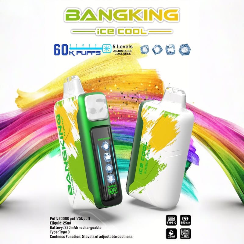 Bang King Ice Cool 60000 puffs smooth vapor and rich flavor