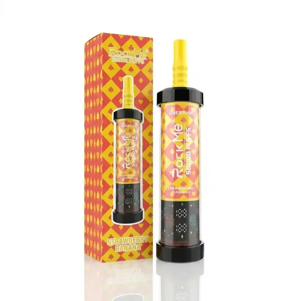 imgi 96 ROCKME STRAWBERRY BANANA 1 Vivivapes Vape Rock Me Shisha 50000 puffs hookah device