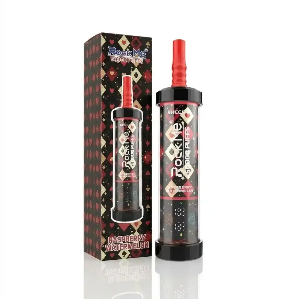 imgi 98 ROCKME RASPBERRY WATERMELON 1 Vivivapes Vape Rock Me Shisha 50000 puffs 40ML e-liquid vape